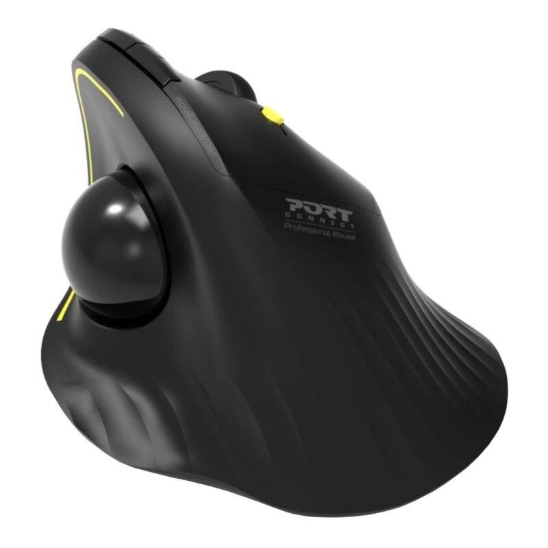 Port Connect Bluetooth + Wireless Rechargeable Ergonomic Trackball Mouse