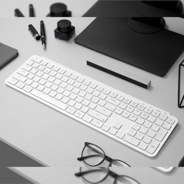 Keychron B6 Pro Ultra-Slim 100% Wireless Keyboard – Ivory White
