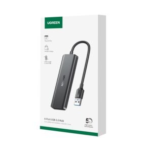 UGREEN 4-in-1 USB 3.0 Hub - High-Speed 5Gbps Data Transfer - Grey - Image 6
