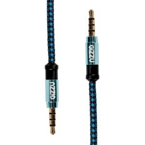 Gizzu 3.5mm AUX Cable 1.5m - Black/Blue - Image 2