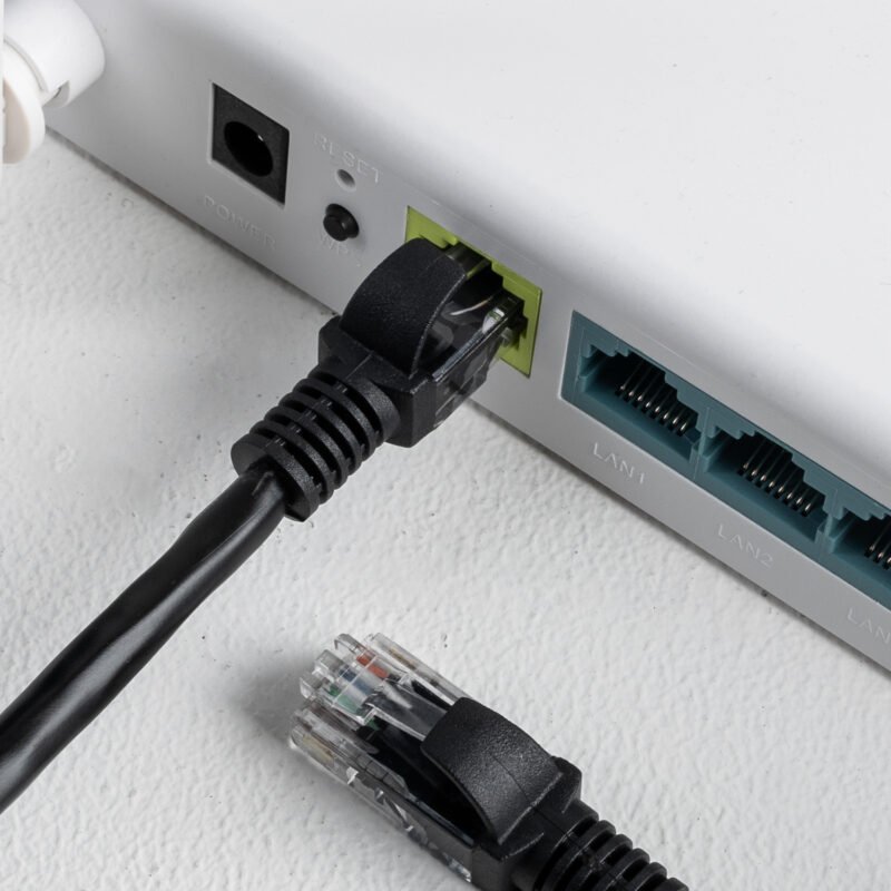 Gizzu Cat6 UTP Fly Lead Ethernet Network Cable 50cm – Black