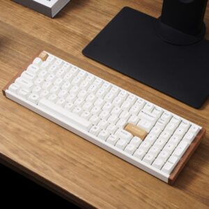 Keychron K4 HE 96% Magnetic Switch Hot-Swap RGB Wireless Keyboard – White (Wood + Aluminium) - Image 2