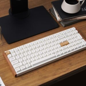 Keychron K4 HE 96% Magnetic Switch Hot-Swap RGB Wireless Keyboard – White (Wood + Aluminium) - Image 3