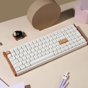 Keychron K4 HE 96% Magnetic Switch Hot-Swap RGB Wireless Keyboard – White (Wood + Aluminium) - Image 4