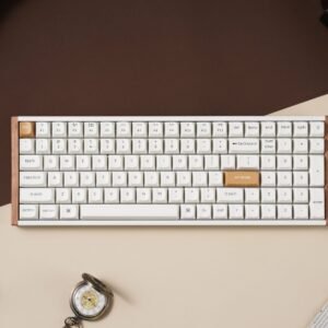 Keychron K4 HE 96% Magnetic Switch Hot-Swap RGB Wireless Keyboard – White (Wood + Aluminium) - Image 5