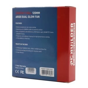 PCBuilder Tempest Chill 120MM ARGB Dual Glow Fan - Image 4