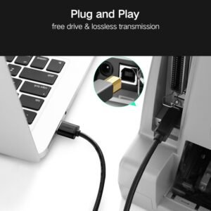 UGREEN US210 USB-A Printer Cable 2M - Black - Image 5