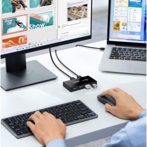 UGREEN USB 2.0 4-Port Switch Box, with 1.5m USB Cables - Image 4