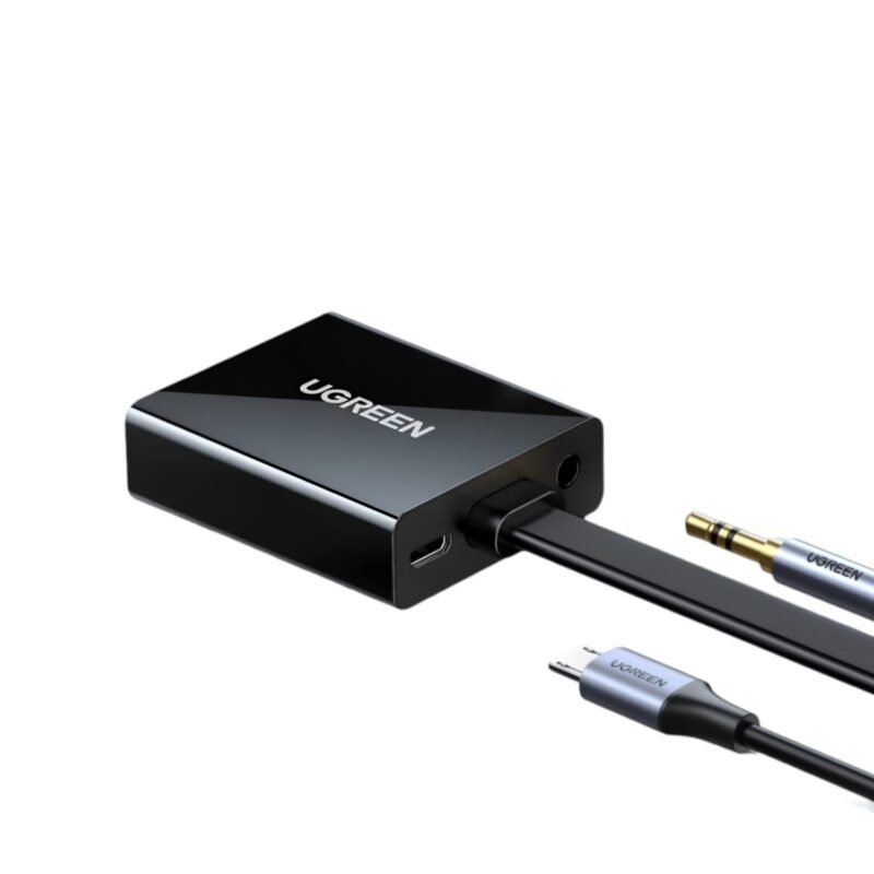 with 3.5mm Audio and Power Port - Black