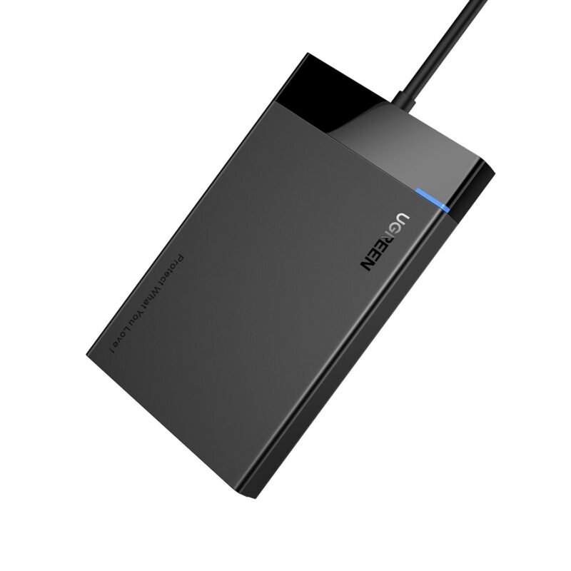 UGREEN USB 3.0 to 2.5” SATA Hard Drive Enclosure (Non-Detachable Cable)