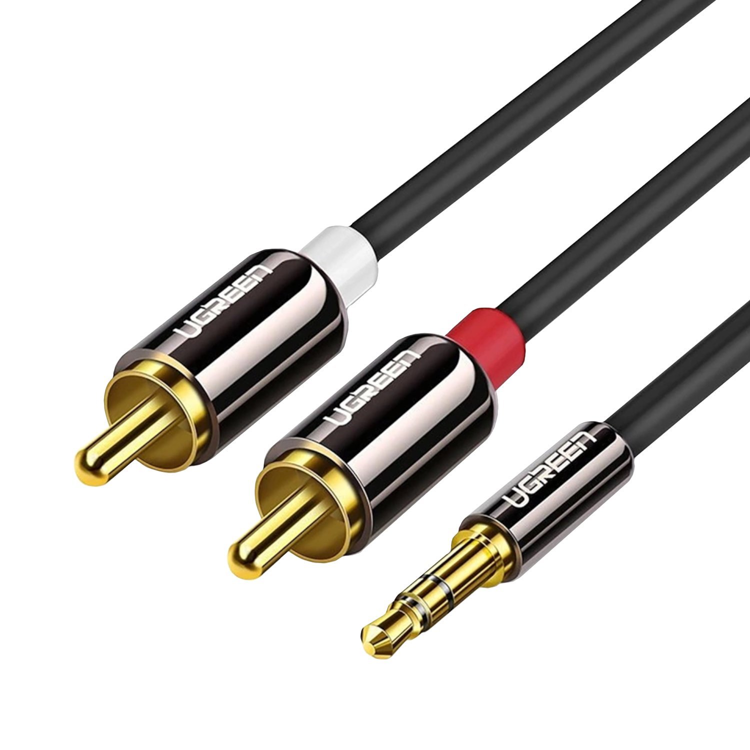 UGREEN AV116 RCA to AUX 3.5mm Audio Cable 1M – Black
