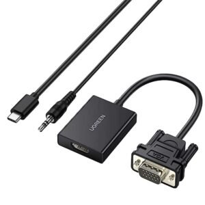 Alternative view of UGREEN VGA to HDMI Converter | Male to Female | 1080P Full HD – Black