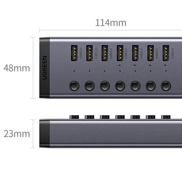 UGREEN 7 in 1 USB 3.0 Hub-Grey