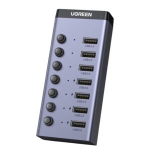 UGREEN 7 in 1 USB 3.0 Hub-Grey - Image 2