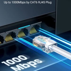 UGREEN Cat6 RJ45 Modular Plugs (50 Pcs)–Transparent with Gold Contacts - Image 4