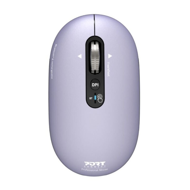 Port Connect PURE MAC Rechargeable Wireless and Bluetooth Mouse - Iris