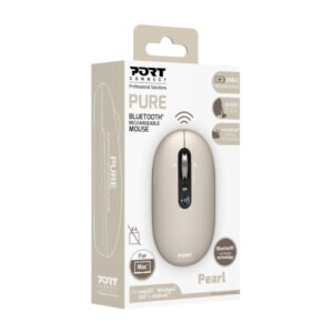 Port Connect PURE MAC Rechargeable Wireless and Bluetooth Mouse - Pearl - Image 5