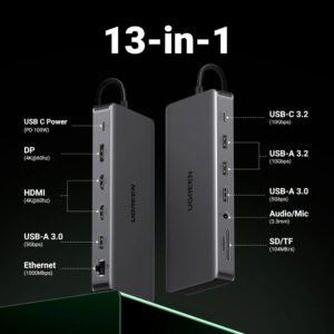 UGREEN CM681 Revodok Pro 13-in-1 USB Type-C HDMI and DisplayPort Docking Station - Image 5
