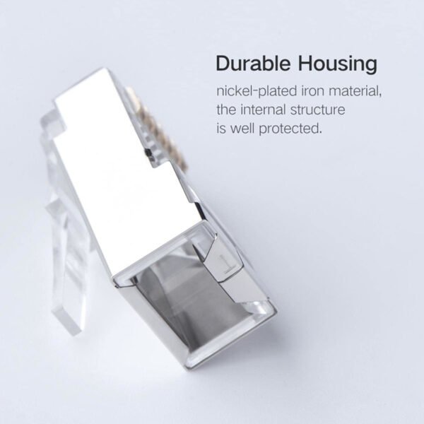 UGREEN NW111 RJ45 Cat6 Ethernet Network Head 100 Pack - Silver/Transparent