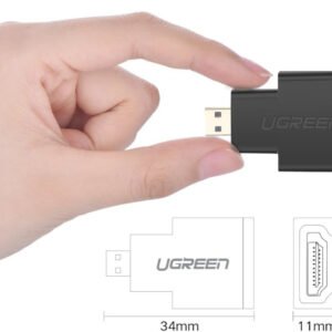 UGREEN Micro HDMI Male to HDMI Female Adapter – Black - Image 2