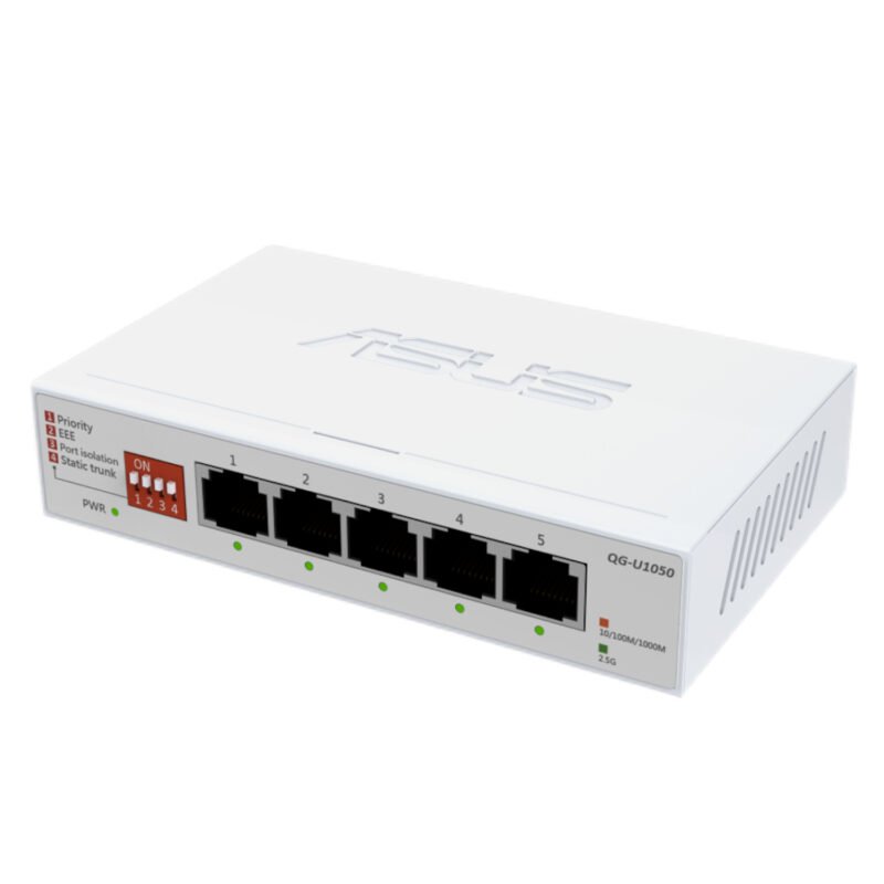 ASUS 5×2.5G Unmanaged Network Switch – White