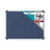 Bulletin Board Ribbed Aluminium Frame (600x450mm - Denim)