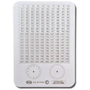 WRITING SLATE 1-210 NUMBER CHART