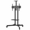 Mobile TV Stand for 32"65" Screens with Adjustable Height & AV Shelf