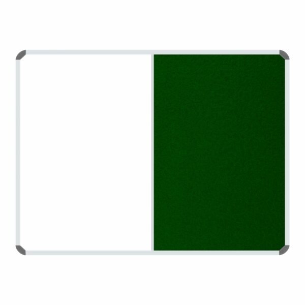 Non-Magnetic Combination Whiteboard (1200*900mm - Green Felt)