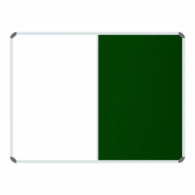 Non-Magnetic Combination Whiteboard (1200*900mm - Green Felt)