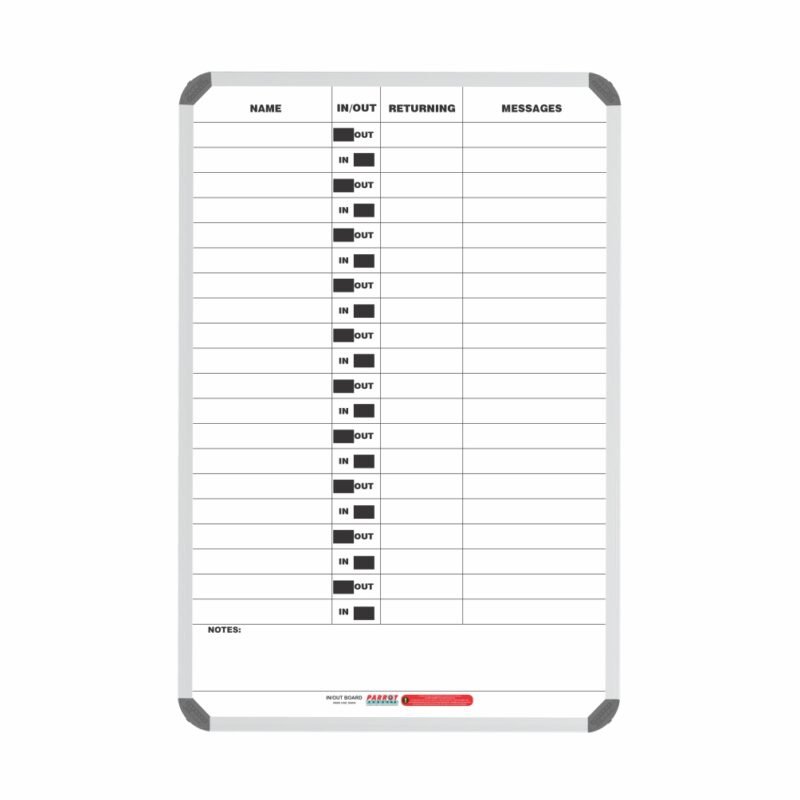 In/Out Board Magnetic 20 People (900*600mm)