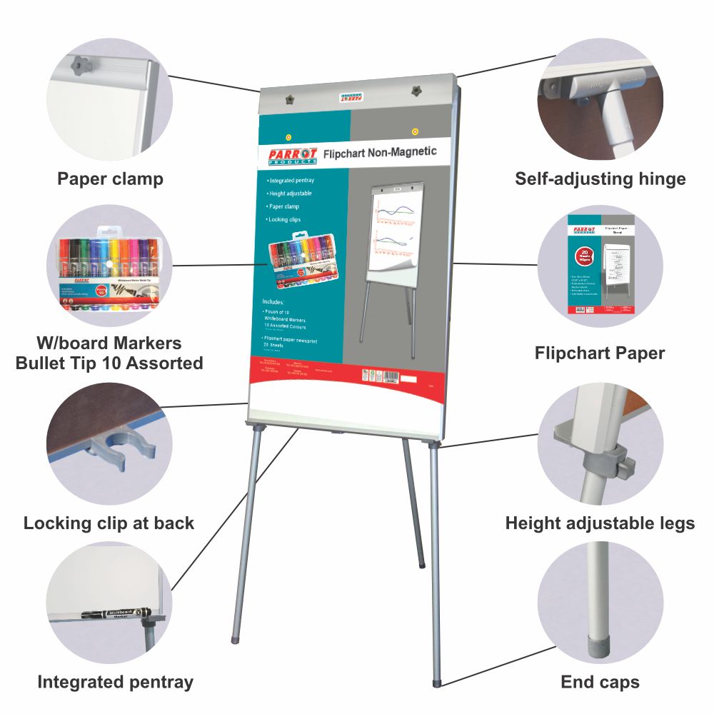 Flipchart Non-Magnetic Standard (1000*640mm – Retail)