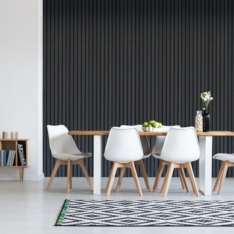 Slatted wall panel 600 x 2400 - Black Wood