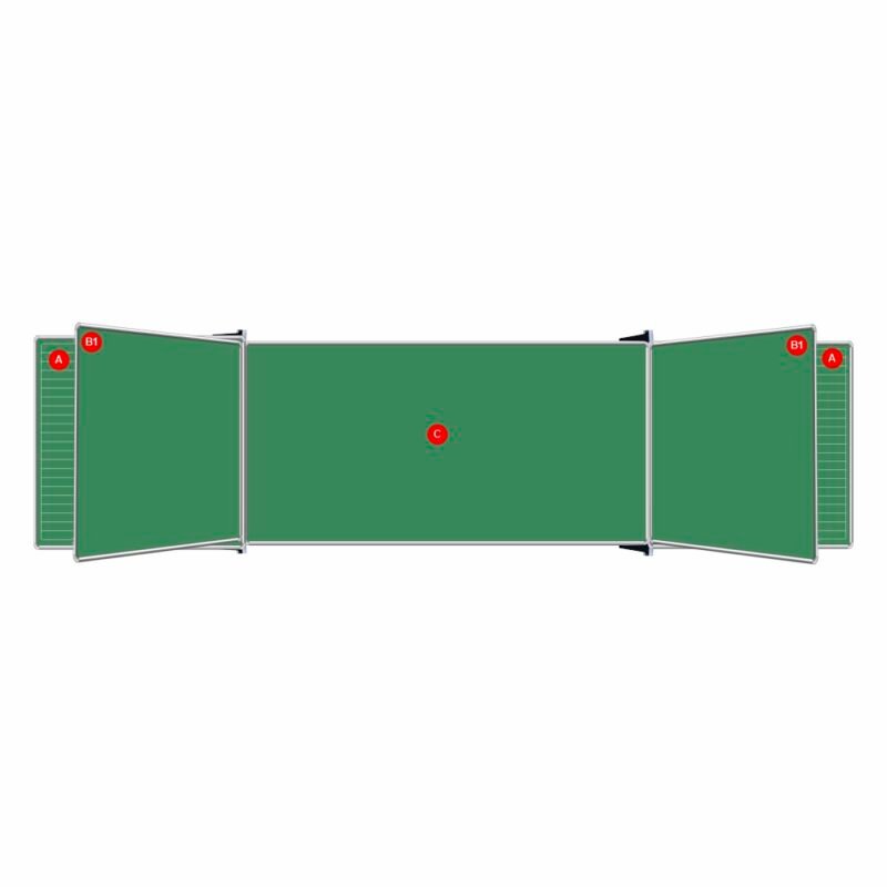Educational Board Non-Magnetic Chalkboard (1220*920 - Chalk Lines - Side Panel - Option A)
