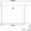 Educational Board Magnetic Whiteboard (1220*910 - Squares and Lines - Swing Leaf - Option B)