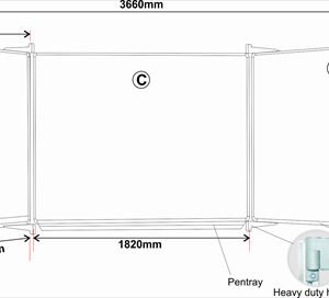 Educational Board Magnetic Whiteboard (1220*910 - Squares and Lines - Swing Leaf - Option B)