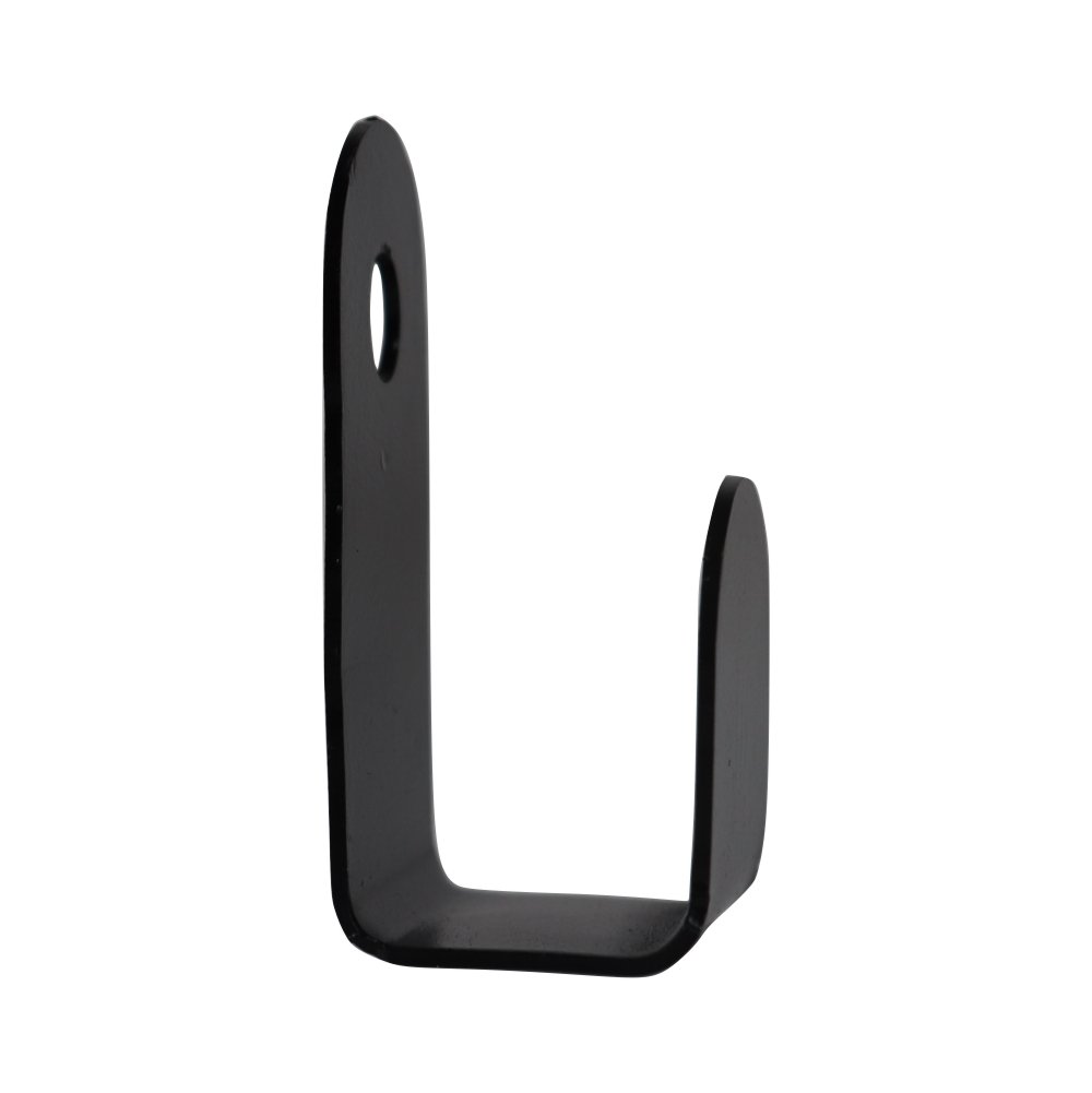 Slatted Panel Single Coat Hook  Black Steel Wall Hook