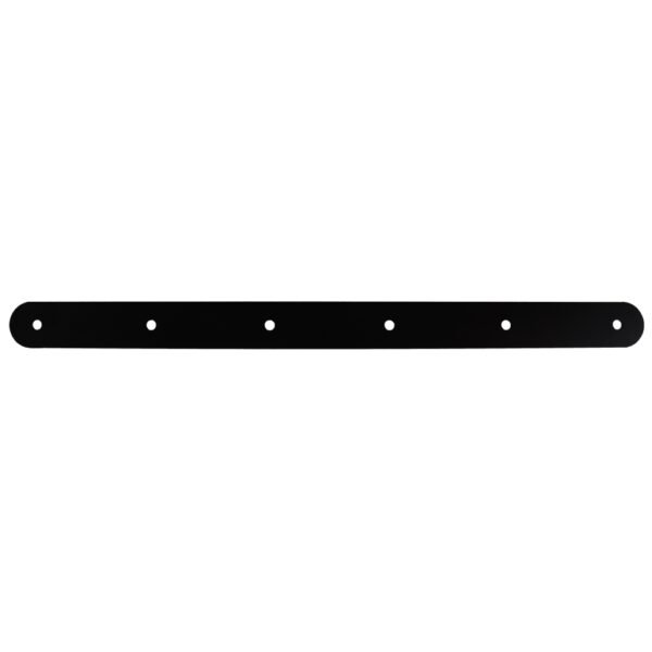 Slatted Panel Multi-Hook Bracket  Black Steel Wall Hook Rail