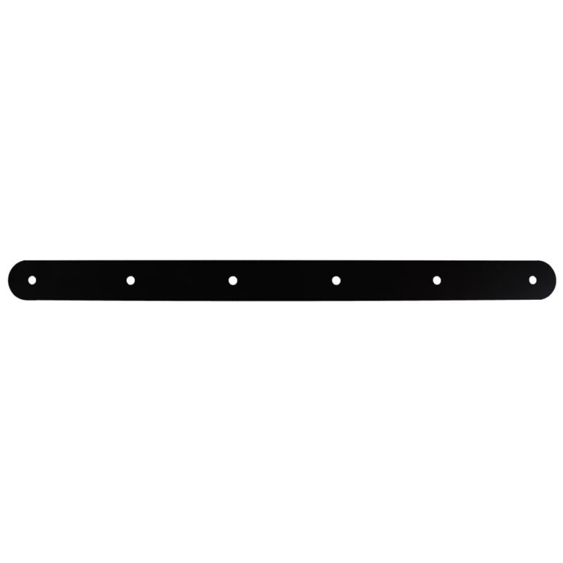 Slatted Panel Multi-Hook Bracket  Black Steel Wall Hook Rail