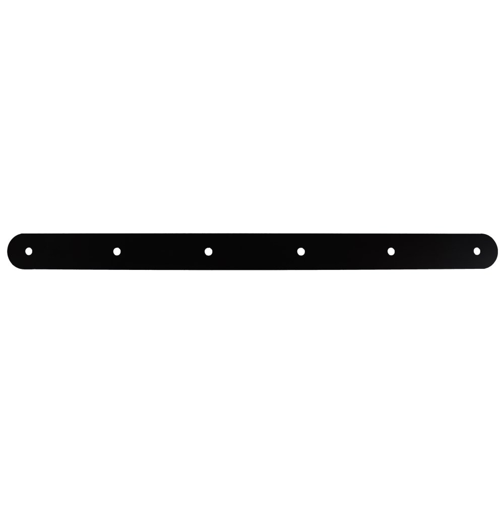 Slatted Panel Multi-Hook Bracket  Black Steel Wall Hook Rail