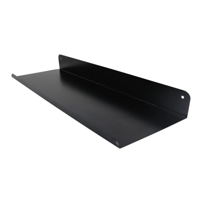 Slatted Panel Steel Shelf  1200mm Black Architectural Wall Shelf