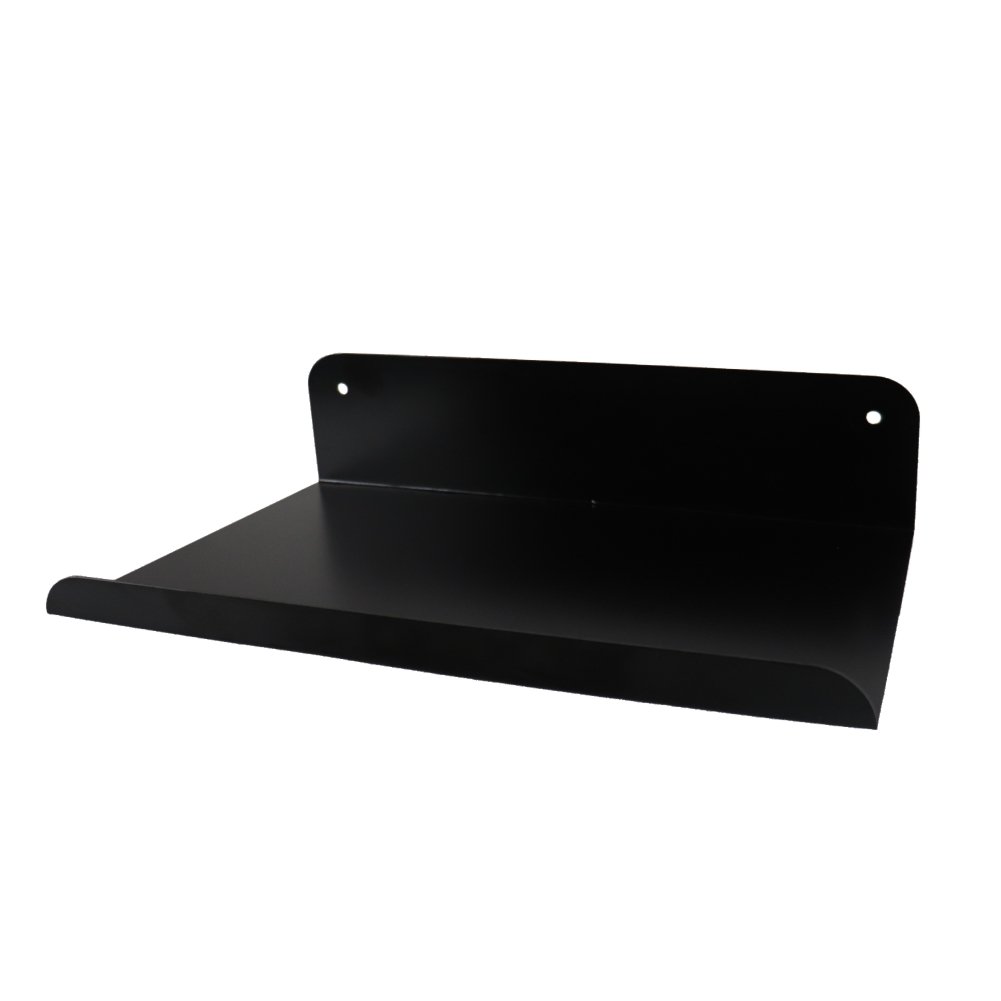 Slatted Panel Steel Shelf  600mm Black Wall Display Shelf