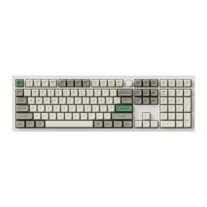 Keychron Q6 Max QMK/VIA Wireless Custom Mechanical Keyboard KSA Gateron Red Jupiter Switches - Shell White