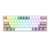 Redragon K617 FIZZ 60% Wired RGB Gaming Keyboard - White/Grey