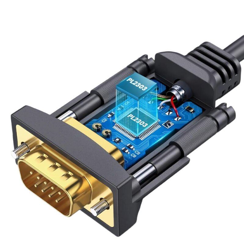 UGREEN USB 2.0 to RS-232 Serial Adapter Cable (USB-A Male to DB9 Male)-Black