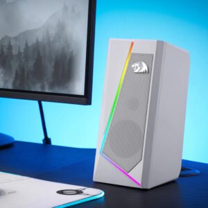 Redragon GS20W ANVIL 3W 2.0 RGB Stereo Desktop PC Speakers - White - Image 5