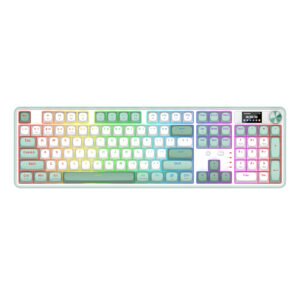 Alternative view of Redragon WYVERN K761 Pro Full-size RGB Wireless Mechanical Gaming Keyboard - White/Green