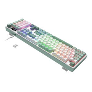 Redragon WYVERN K761 Pro Full-size RGB Wireless Mechanical Gaming Keyboard - White/Green - Image 4