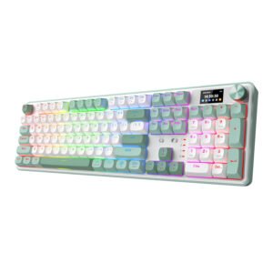 Redragon WYVERN K761 Pro Full-size RGB Wireless Mechanical Gaming Keyboard - White/Green - Image 5