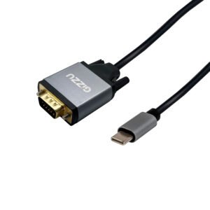 Gizzu Full HD Type-C to VGA Cable (1.8m) - Black - Image 2